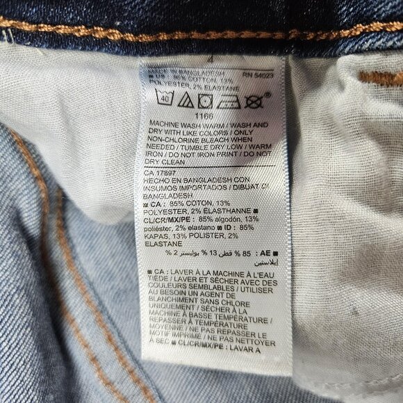 Old Navy Jeans Womens 4 Blue Rockstar Super Skinny High Rise Distressed Raw Hem - Picture 6 of 11